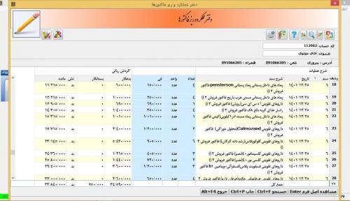 دفتر ریز عملکرد و ریز فاکتور