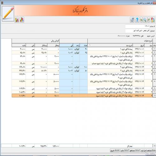 دفتر ریز عملکرد و ریز فاکتور